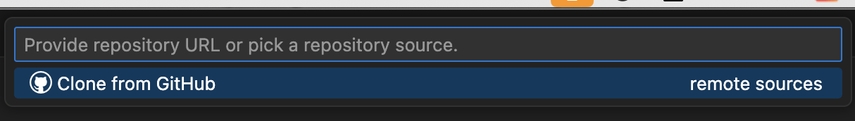 Enter clone URL